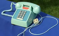 New ListingWestern Electric 2500D Teal Touch-Tone Telephone 1970