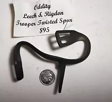 Leech & Rigdon Confederate Spur, twisted & discarded, dealer's original tag