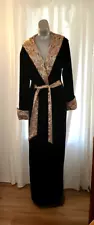 Womans Elegant Black Velvet Robe, Vintage Styling, Sz M , Very Gently Used