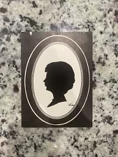 Vtg Female Woman Girl Portrait Cut Black Silhouette Picture ~ MCM Estate Find