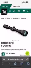 Vortex Crossfire II 6-24x50 AO Dead-Hold BDC Reticle (MOA) Riflescope CF2-31045