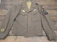 Vintage WW2 US Army 101st Airborne Jacket . Sergeant. Ike Jacket