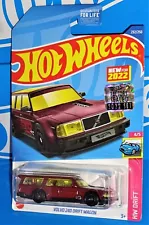 Hot Wheels Factory Set New For 2022 HW Drift Volvo 240 Drift Wagon Maroon