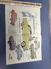 Vintage Automobile Brochure English FORD Line Anglia Consul Thames 500 Prefect