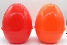 Jumbo Mega 16" Set of (2) NEW WITH TAGS BIG RED & ORANGE Plastic Surprise Eggs