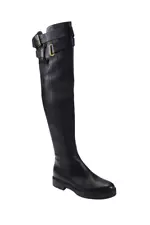 Valentino Garavani Womens Leather Over The Knee High Boots Black Size 36.5 6.5