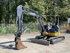 2015 John Deere 50G Mini Excavator Backhoe Dozer Aux Hyd Thumb Bucket bidadoo