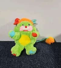 Mattel Putter Popples Orange Green Stuffed Plush 8" Ball 1985 American Greetings