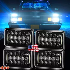 4X 4x6" LED Headlights For GMC C1500 2500 3500 K1500 K2500 K3500 1982-1986 Truck