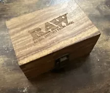 RAW Papers Wood Rolling & Storage Box Small 100mm King Size Used No Returns!