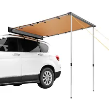 VEVOR Car Side Awning 4.6'x6.6' Rooftop Sun Shade Vehicle Awning Yard Shelter