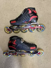 Verducci Custom Inline Speed Skates Boots Size 7 ShockWave frame Explore wheels