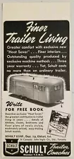 1949 Print Ad Schult Travel Trailer Coaches Elkhart,IN