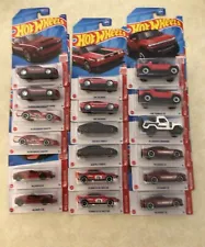 Hot Wheels Target Red Edition McLaren ,Jeepster, Hummer, DeLorean Lot of 18 New