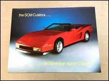 1990 SCM Culebra Ferrari Testarossa Replica Original Car Sales Brochure folder