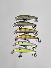 Lucky Craft SK Jerk100, Stacey King, 4" Jerk Bait Fishing Lures, Lot Of 6 W/ Box