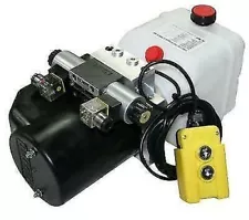 Flowfit 12V DC Double Acting Hydraulic Power pack, with Detachable Two Button Pe