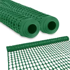 BISupply 4x300 ft Green Temporary Plastic Fencing for Garden and Work Sites