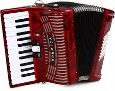 Hohner Hohnica 1304 48 Bass Piano Accordion - Pearl Red