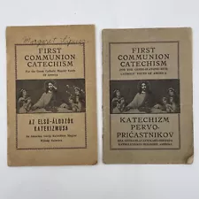 Catholic Hungarian Old Slavic English First Communion Catechism Books Catholic