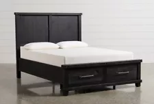 60% off Living Space Jaxon Queen Size Full Wood Storage Bed Frame