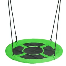 40'' Saucer Tree Swing Set Round Web Net Adjustable for Children Playground