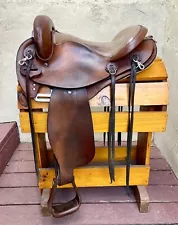 Older 14.5” Sharon Saare Endurance Saddle Wide Tree