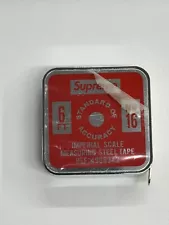 New ListingSupreme Red Tape Measure 6 FT Imperial Scale Steel Scale No 16 Brand New !