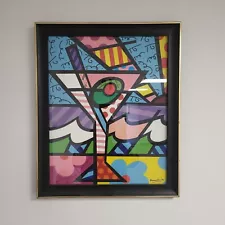 ROMERO BRITTO Sunrise Sun At Sunset Signed And Framed