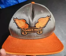 Robins Jean Hat Studded Wings Logo Orange Silver Unisex One Size Baseball Cap G*