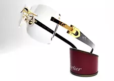 NEW! Cartier Black Buffalo Horn Glasses CT00490