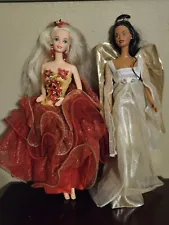 Barbie Holiday Collectible Angel Barbie & Happy Holidays Barbie. Avon