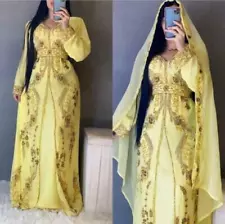 Sale !! African Dress Fancy Abaya Dubai Formal Beaded Moroccan Kaftan for Women