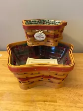 Longaberger 2001 Christmas Twinkle Twinkle Tree Trimming Star Baskets (2)