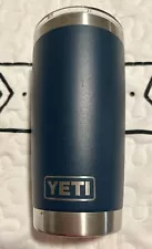 New ListingYETI Rambler Navy 20 Oz Stainless Steel Insulated Tumbler w/ MagSlider Lid