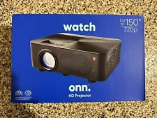 Home Theater Projector 1280 x 720 Resolution Up to 150" Onn 720P Brand New