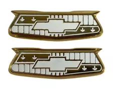 55 56 Chevy Bel Air Crest Emblems 1955 1956 Chevrolet Pair New