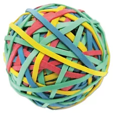 Universal 00460 3 in. Diameter Size 32 Rubber Band Ball - Assorted Colors New