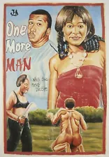 Ghana Movie poster African Cinema hand painted sack canvas One More Man