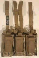 Tactical Assault Gear MOLLE Triple Pistol & Rifle Mag Pouch Camo Magnetic TAG