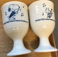 Not For Sale Item! PEANUTS SNOOPY Ceramic Wine Glass Coffee Mug Cup Set F/S