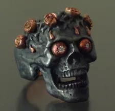 SALE PRICE CUSTOM SKULL RING SUGAR SKULL RING ROSE GOLD LTD HANDMADE 925 14K