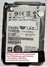 Various 100GB HD, Windows 10 Pro64bit preinstalled FOR HP EliteBooks & ProBooks