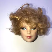 Barbie Doll Head Only Hunger Games Effie Trinket Short Curly Hair Mackie Face