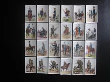 24 Rare German cig. cards: Military Uniforms of the World War 1 Era, issued 1933