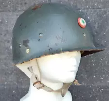 Vintage 1970's Mexican Army Helmet M1 Liner style Uniform Mexico Cap Hat