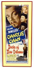 ORIGINAL 1948 MOVIE POSTER "CHARLIE CHAN in DOCKS OF NEW ORLEANS" MYSTERY