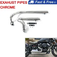 For Yamaha Drag V Star 650 XVS650/400 Shortshots Staggered Exhaust Pipes System (For: 2000 Yamaha V Star 650)