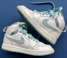 Nike Air Jordan Kids Shoes Sz 12 C Pearl White Tiffany Blue 705321-106 Retro GUC