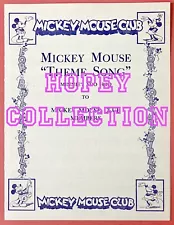 MINNIE'S YOO HOO sheet music ~ MICKEY MOUSE THEME SONG FOR CLUB MEMBERS ~ 1930